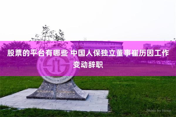 股票的平台有哪些 中国人保独立董事崔历因工作变动辞职